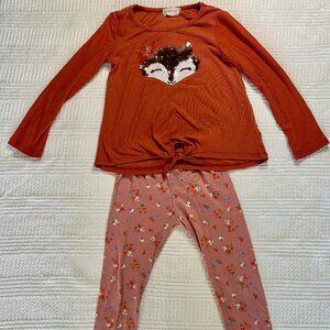 2 piece Woodland Floral Top and Bottom Set - Size 6